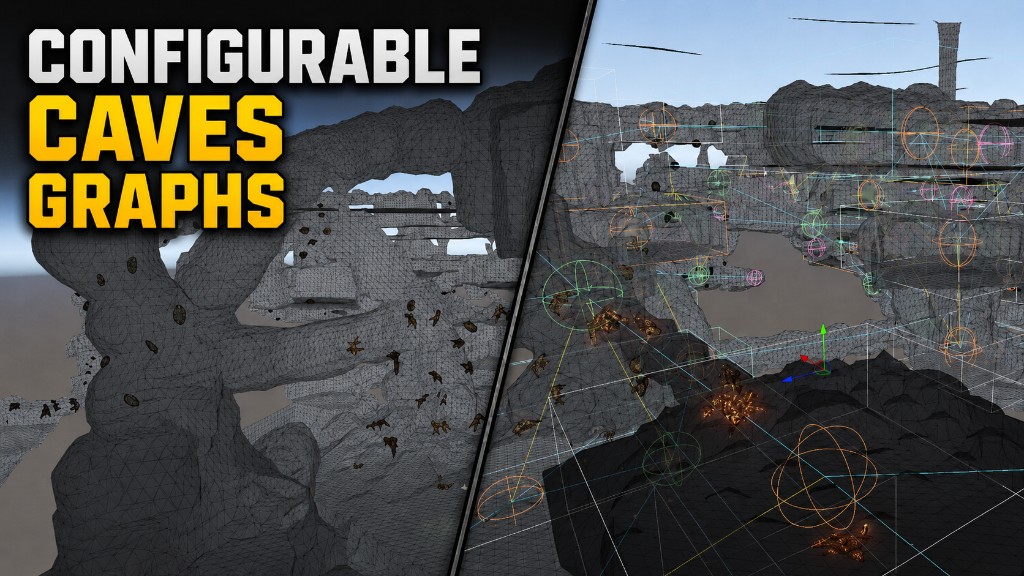 Configurable caves graphs