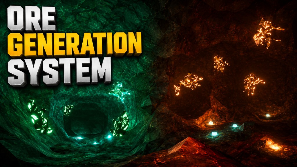 Procedural ore placement in caves